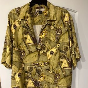 Tommy Bahama 100% silk print shirt
